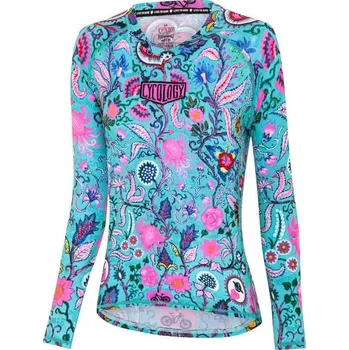 cyklistický dres MTB dres CYCOLOGY Secret Garden, dámský, dlouhý rukáv (Motiv Secret Garden, velikost M)