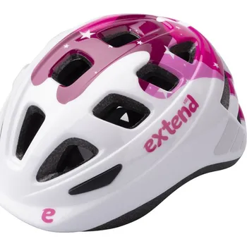 Cyklistická přilba Přilba Extend COBBY white magenta stars (varianta white magenta stars, velikost XS/S)