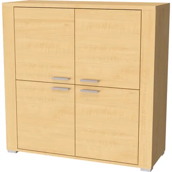 Komoda NÁBYTEK MIKULÍK s.r.o. ADEL 13 - skříňka čtyřdveřová, 110x110cm Dekor: olše Šířka: 110cm, Dekor: javor