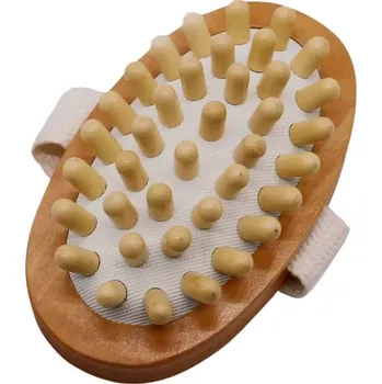 AW Aromatics Dřevěný masážní kartáč na celulitidu 13 cm