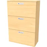 NÁBYTEK MIKULÍK s.r.o. Botník TRIANGL 5, olše, 80x35x120cm, odolné lamino, elegantní design Šířka: 80, Výška: 120, Dekor: javor