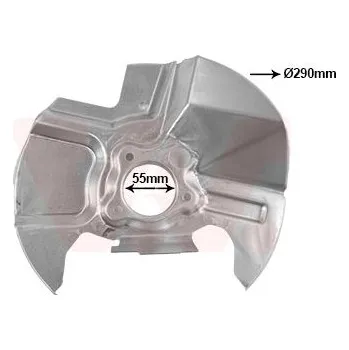 Brzdový kotouč Ochranný plech proti rozstřikování, brzdový kotouč VAN WEZEL 2758372
