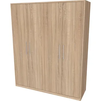 Šatní skříň NÁBYTEK MIKULÍK s.r.o. AIDA 1+4 - kombinace skříní s rámem 185cm, 185x59x223cm Dekor: olše Šířka: 185, Výška: 223, Dekor: dub natur
