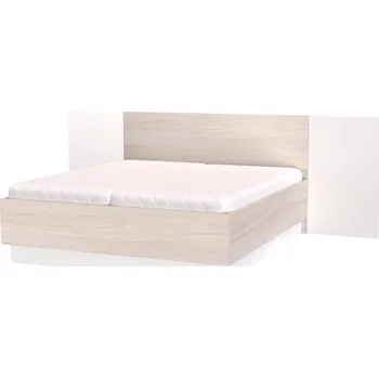 Postel NÁBYTEK MIKULÍK s.r.o. SMART XL - dvoulůžko, 180x200cm Dekor: olše Šířka: 313.5cm, Dekor: jasan šedý