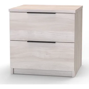 Noční stolek NÁBYTEK MIKULÍK s.r.o. VARIO - noční stolek, 45x45.5x40cm Dekor: olše, Úchytka: Černá Šířka: 45, Výška: 45.5, Dekor: jasan šedý