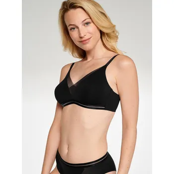 Podprsenka Podprsenka bez kostice hladká nevyztužená Naturana 5658 Barva: ČERNÁ 400, Obvod: 75, Velikost košíčků: C