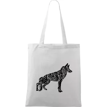 Německý ovčák - tattoo - Taška bavlněná - 42 x 38 cm ( Bílá )