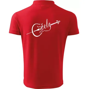 Pánská košile Čelo nápis - Polokošile pánská Pique Polo 203 - S ( Červená )