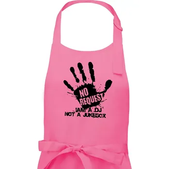 Kuchyňská zástěra Iam a dj not a jukebox - ruka - Dámská zástěra na vaření - Univerzální velikost ( Růžová )