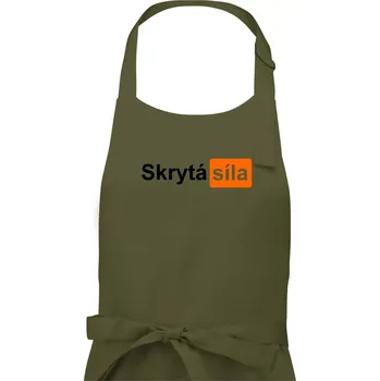 Kuchyňská zástěra Porn - Skrytá síla - Dámská zástěra na vaření - Univerzální velikost ( Khaki )