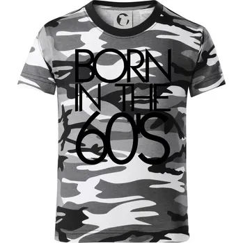 Chlapecké oblečení Born In The 60's - Dětské maskáčové triko - 122 cm/6 let ( Šedý maskáč )
