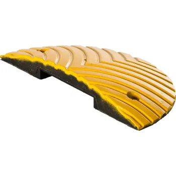 Dopravní zařízení Žlutý plastový koncový zpomalovací práh SB50 - délka 38 cm, šířka 20 cm, výška 5 cm