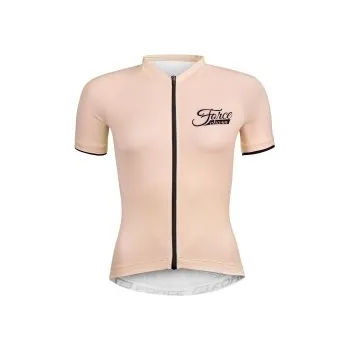 cyklistický dres Dres FORCE CHARM LADY, krátký rukáv, nude (velikost XXL)