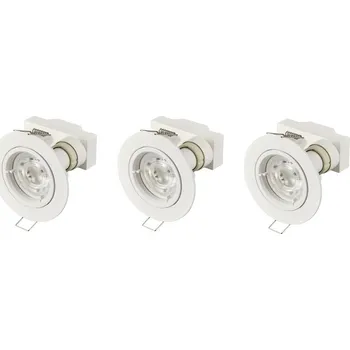 Žárovka Sygonix SY-6417588 LED vestavné svítidlo, LED, GU10, 3 W, bílá, sada 3 ks