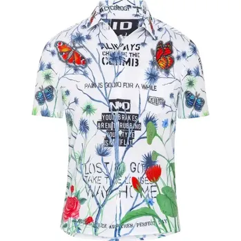 Pánská košile Gravel košile CYCOLOGY Gangsta (Motiv Bike Graffiti, velikost L)