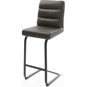 Barová židle DELIFE Barová židle Pela-Flex vintage antracitová jídelní židle plochý kov