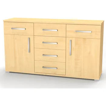 Komoda NÁBYTEK MIKULÍK s.r.o. ONYX L - komoda, 160x90cm Dekor: olše Šířka: 160cm, Dekor: javor