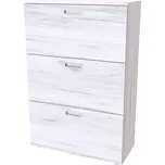 NÁBYTEK MIKULÍK s.r.o. Botník TRIANGL 5, olše, 80x35x120cm, odolné lamino, elegantní design Šířka: 80, Výška: 120, Dekor: dub bělený