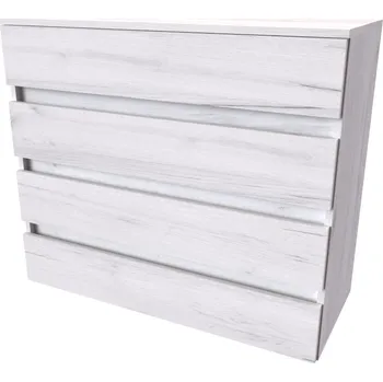 Komoda NÁBYTEK MIKULÍK s.r.o. TARA L - komoda se zásuvkami bez úchytek, 100x88cm Dekor: olše Šířka: 100cm, Dekor: dub bělený