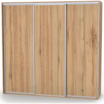 Postel NÁBYTEK MIKULÍK s.r.o. ONYX - třídveřová šatní skříň, plné dveře, 210 až 270cm x 220/240cm Šířka: 210cm, Výška: 220cm, Dekor: olše Šířka: 210, Výška: 220, Dekor: dub harmony