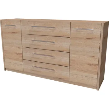 Komoda NÁBYTEK MIKULÍK s.r.o. MIA 3 - komoda, 160x86cm Dekor: olše Šířka: 160cm, Dekor: dub grande