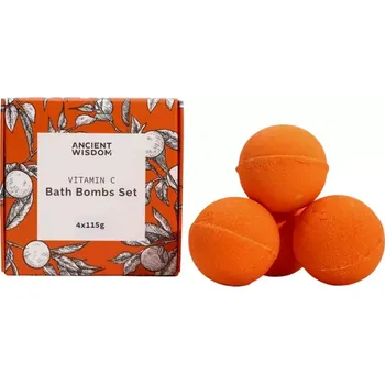 bomba do koupele AW Aromatics Sada šumivých bomb do koupele Kvarteto s Vitamínem C 4 x 115g