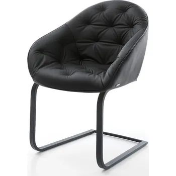 Jídelní židle DELIFE Jídelní židle Gaio-Flex pravá kůže černá jídelní židle plochá černá