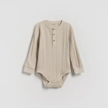 Kojenecké oblečení Reserved - Body s vysokým podílem bavlny - béžová - 956FG-08X - 956FG-08X-98