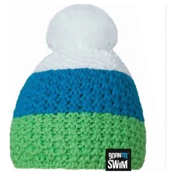 Plavecká čepice BornToSwim Zimní čepice BornToSwim® s bambulí světle zelená