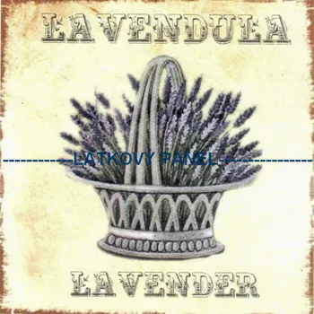 Látkový panel - Levandule - LE-28 Velikost: 20x20cm, Materiál: Teplákovina nepočesaná