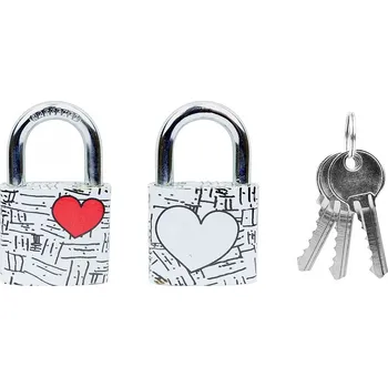 Visací zámek RV.OVAL.38.JU2 visací zámek s potiskem srdce