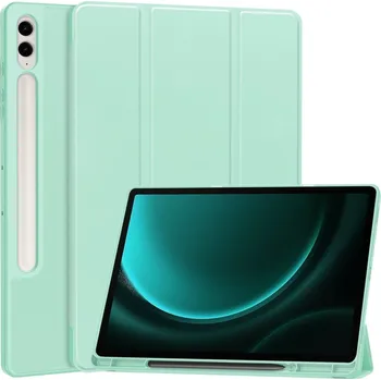 Příslušenství pro tablet Case chytré zavírací pouzdro na Samsung Galaxy Tab S9 FE+ - světlezelené