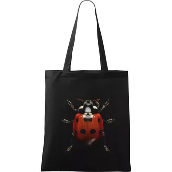 Beruška za shora černá fotka - Taška bavlněná - 42 x 38 cm ( Černá )