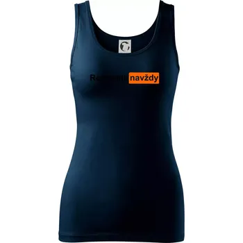 Dámské tričko Porn - romantik navždy - Dámské tílko - M ( Námořní modrá (velmi tmavá - téměř černá) )