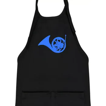 Kuchyňská zástěra Blue French Horn - Dětská zástěra na vaření - Univerzální velikost ( Černá )