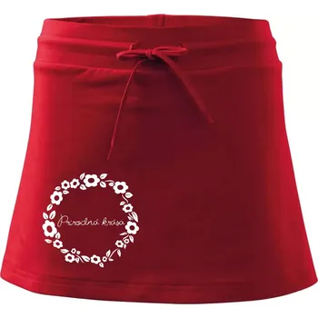 Dámská sukně Přírodní krása - Sportovní sukně - two in one - XL ( Červená )