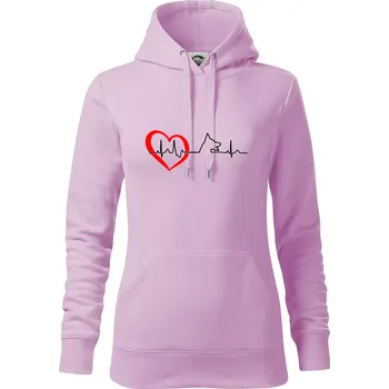 Dámská mikina Německý ovčák ekg - Mikina dámská Cape s kapucí - XS ( Orchid )