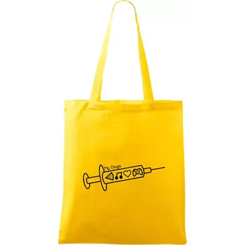 My Drugs - jídlo hudba - Taška bavlněná - 42 x 38 cm ( Žlutá )