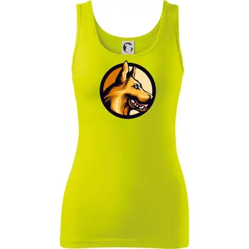 Německý ovčák - v kruhu - Dámské tílko - M ( Limetková )