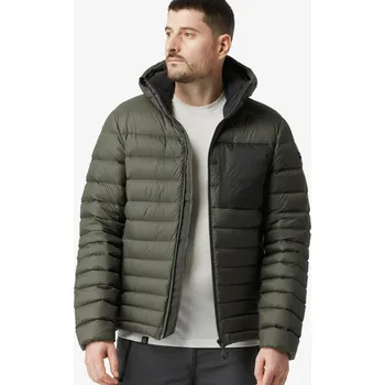 Pánská vesta FORCLAZ Pánská turistická péřová bunda MT 500 S ZELENÁ