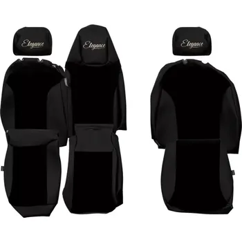 Ochranný autopotah Potahy sedadel (1+2) - Elegance S, RENAULT TRAFIC III (03.2014-12.2023) - Dvojité sedadlo spolujezdce 1+2