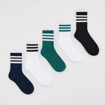 Dětská móda Reserved - Ponožky z bavlny 5 ks - tmavomodrá - 609GC-59X - 609GC-59X-K37