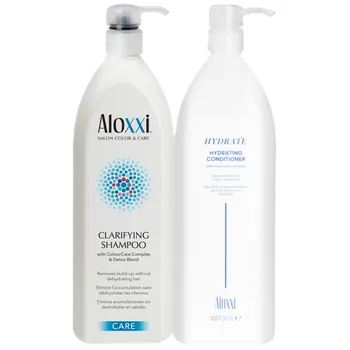 Šampon ALOXXI® Detoxikační šampon 1000 ml a Hydratační kondicionér 1000 ml