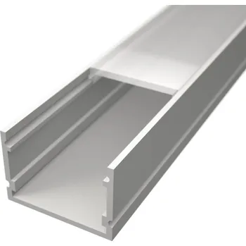LED lišta Nástěnný profil lišta pro LED pásky N2 bílý - profil lišta + Nacvakávací mléčný difuzor 1m - LED Solution - LP107W-1M_09111 - LP107W-1M_09111