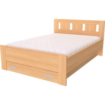 Postel NÁBYTEK MIKULÍK s.r.o. BENO - postel 120x200cm / 140x200cm Dekor: olše, Šířka pro matraci: 120cm, Varianta: Síla bočnice 18mm Výška: 90, Dekor: buk
