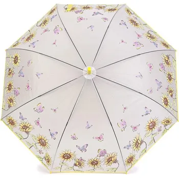 Deštník Dámský / dívčí vystřelovací deštník květy - 1 žlutá světlá slunečnice