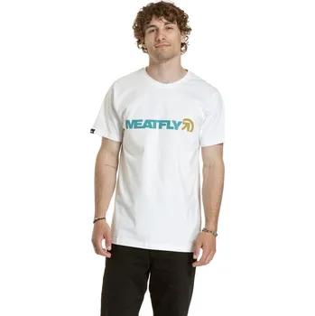 Meatfly pánské tričko Logex White | Bílá | Velikost XXXL | 100% bavlna