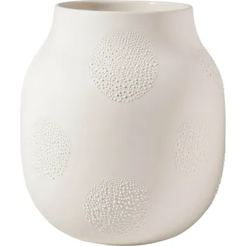 Váza Krémová kameninová váza PEARL, střední