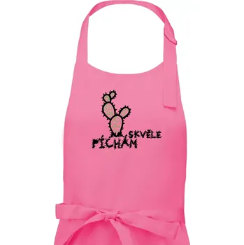 Kuchyňská zástěra Píchám skvěle - Pánská zástěra na vaření - Univerzální velikost ( Růžová )