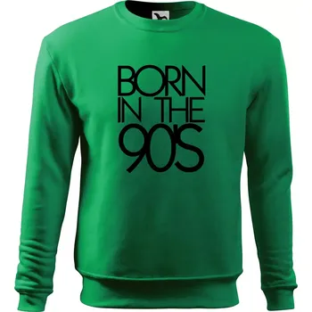 Chlapecké tričko Born In The 90's - Mikina Essential dětská - 146 cm/10 let ( Středně zelená )